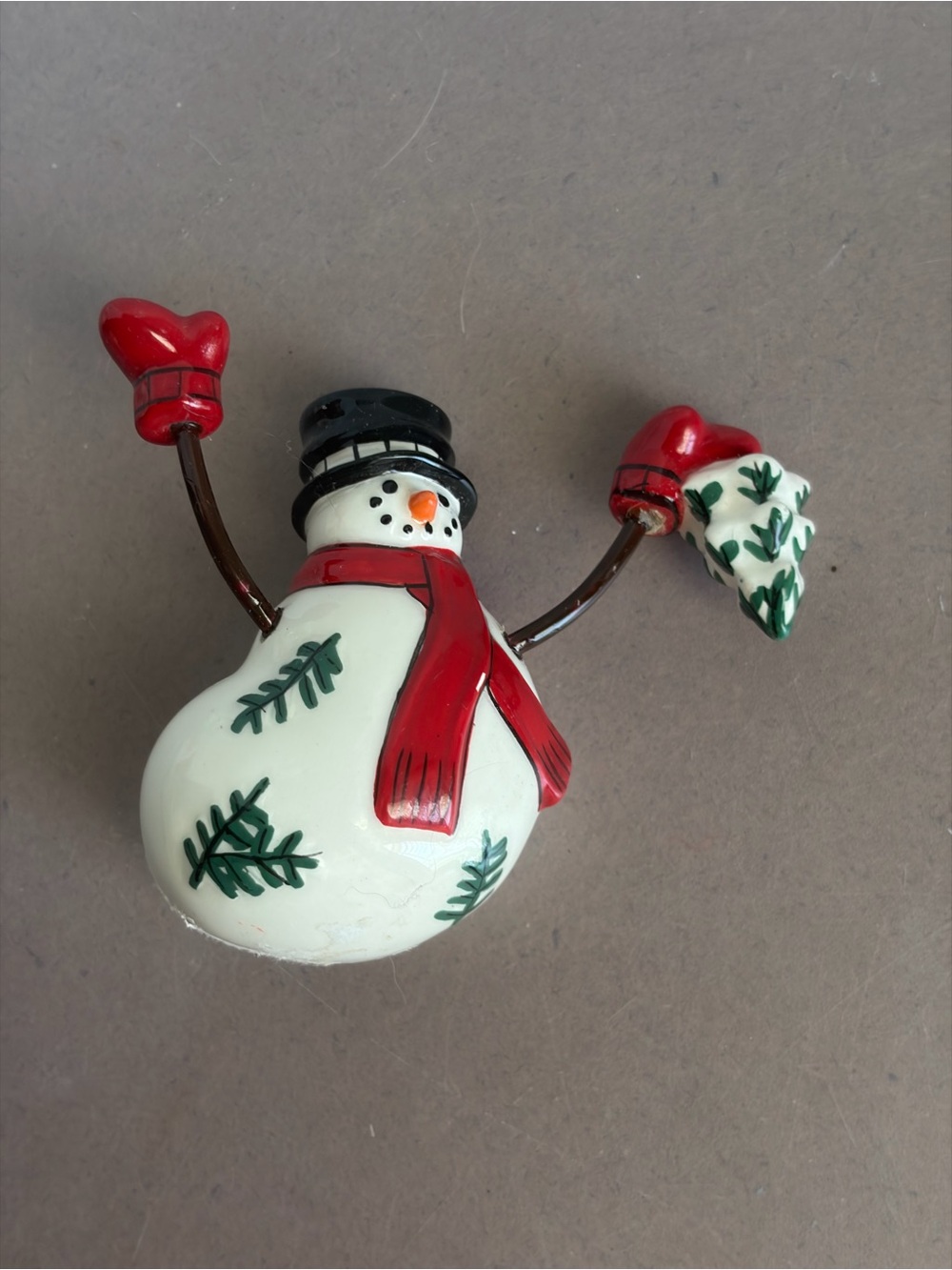 Fitz and Floyd Festive Red-Accented Snowman Holiday